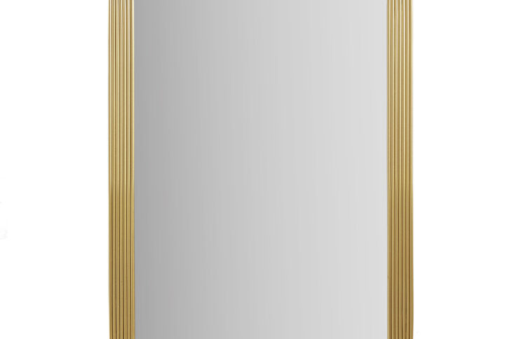Introduce elegance with the Aurelia wall mirror by Madison Park. This antique gold metal mirror features exquisite