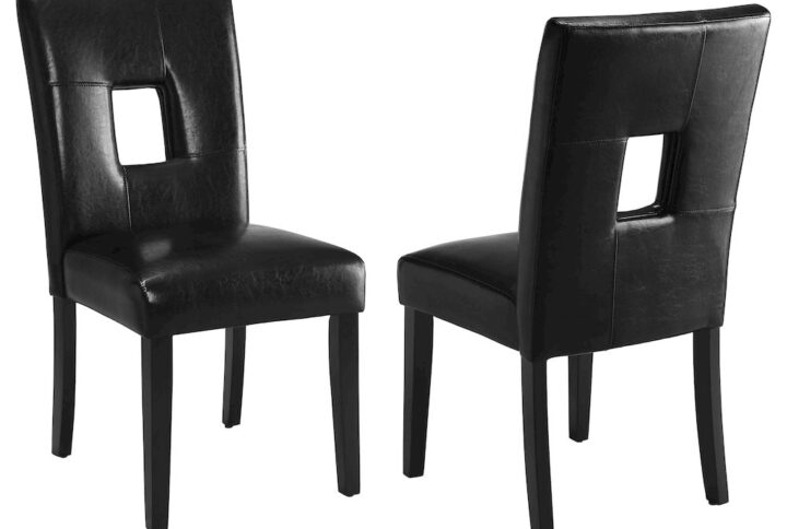 Shannon Open Back Upholstered Dining Chairs Black (Set of 2) From Coaster Co. of America