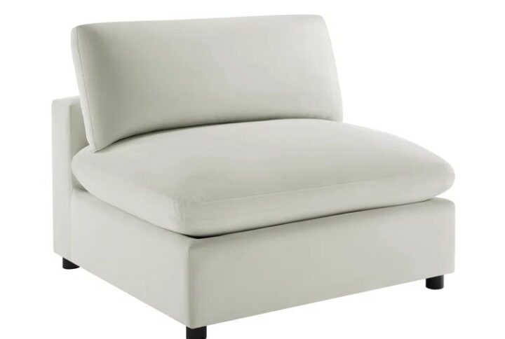Casella Armless Slipper Chair - Beige From Comfort Pointe