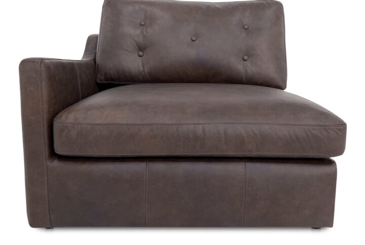 Thurlow Left Arm Facing Chair Espresso Brown Leather From Moe's Home Collection