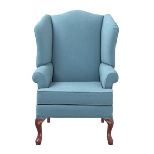 Erin Blue Wing Back Chair From Comfort Pointe