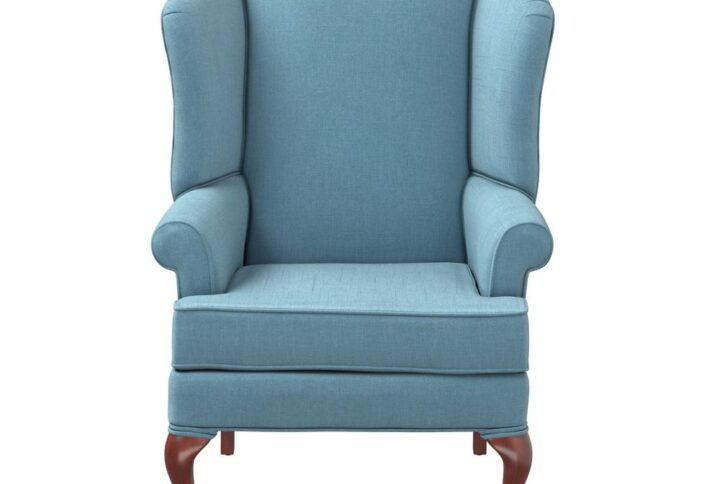 Erin Blue Wing Back Chair From Comfort Pointe