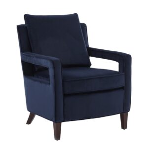 Questa Navy Blue Velvet Accent Arm Chair From Comfort Pointe