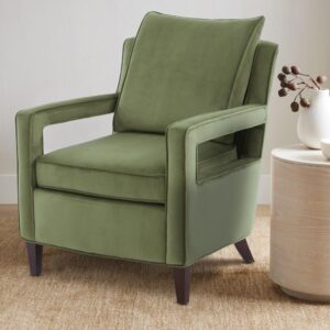 Questa Green Velvet Accent Arm Chair From Comfort Pointe
