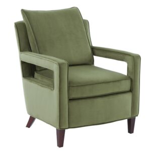 Questa Green Velvet Accent Arm Chair From Comfort Pointe
