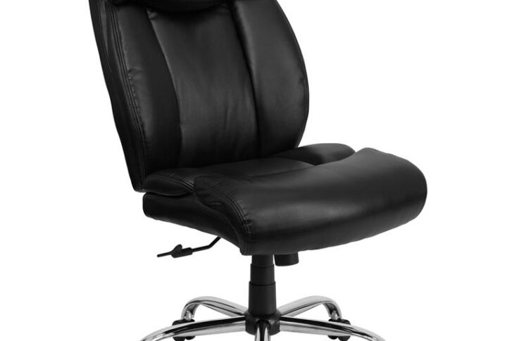 Big & Tall 400 lb. Rated Black Executive Office Chair with Full Headrest From Flash Furniture