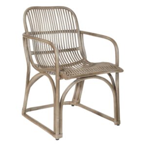 Hastings Chair with Grey Wash Rattan Frame and Sled Base ASM