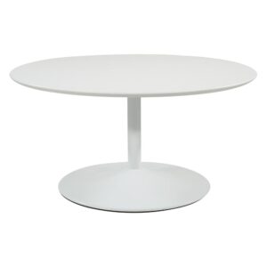 Flower Coffee Table with White Top and White Base