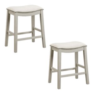 24" Saddle Stool 2-Pack From Office Star