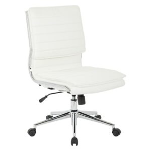 Armless Mid Back Manager's Faux Leather Chair From Office Star