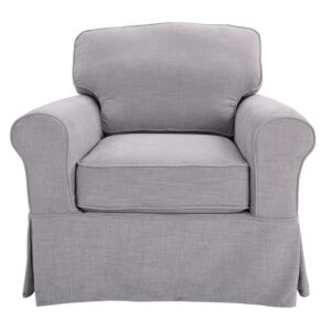 Chair with Fog Slip Cover From Office Star