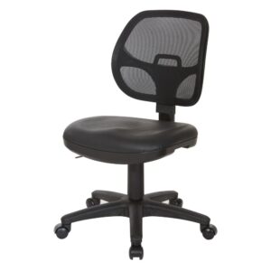 Mesh Screen Back Task Chair with Vinyl Seat From Office Star