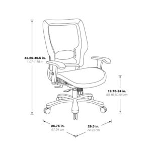 2-Way Adjustable Arms and Aluminum Silver Base