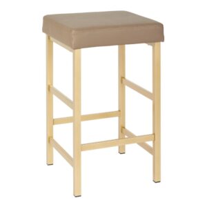 26" Gold Backless Stool From Office Star