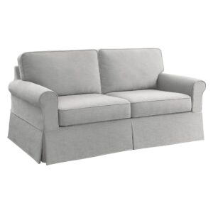 Slip Cover Sofa in Fog Fabric From Office Star