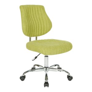 Sunnydale Office Chair in Basil Fabric with Chrome Base