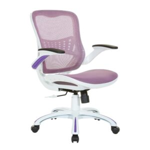 Riley Office Chair with Purple Mesh Seat and Back