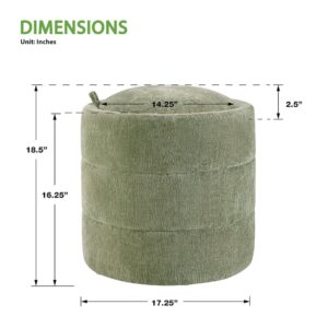 Bartley Storage Ottoman in Spring Green Fabric From OSP Home Furnishings