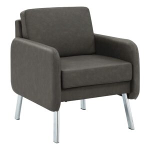 Lounge Chair in Faux Leather From Office Star