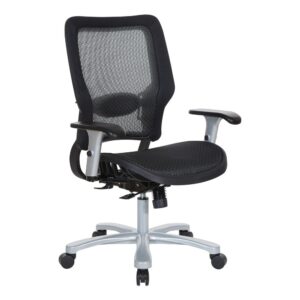 Air Grid Seat and Back Big & Tall Chair with Adjustable Lumbar Support