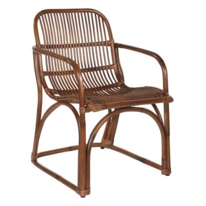 Hastings Chair with Brown Stained Rattan Frame and Sled Base ASM