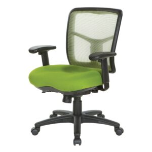 Green Air Mist Mesh Back Chair with Green Fabric Seat