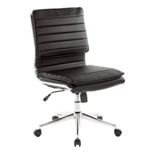 Armless Mid Back Manager's Faux Leather Chair From Office Star