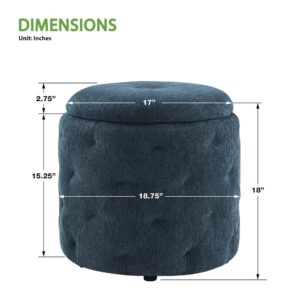 Erindale Round Storage Ottoman From OSP Home Furnishings