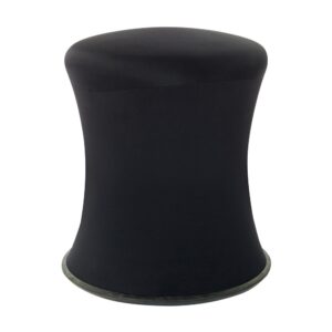 Active Height Stool with White Frame and Black Fabric 18"-26"