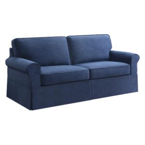 Slip Cover Sofa in Navy Fabric From Office Star