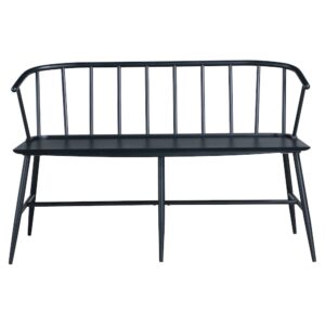 Lincoln All Metal Bench in Black Finish From OSP Home Furnishings