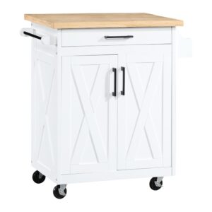 Bolten Kitchen Cart in White FInish From OSP Home Furnishings
