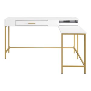 Modern Life Desk in White From Office Star