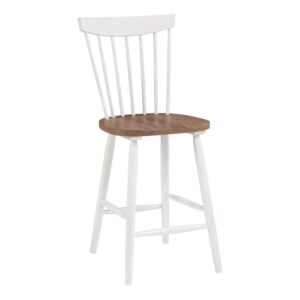 Eagle Ridge Counter Stool with Toffee Finished seat and Cream Base