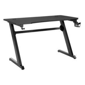 Ghost Battlestation Gaming Desk in Matte Black Top and Black Legs