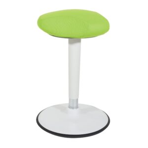 Active Perch Seat with White Frame and Green Fabric 24"-34"