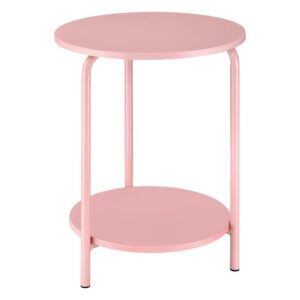 Elgin Metal Accent Table in Pink From Office Star