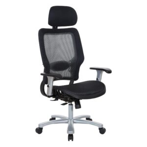 Air Grid Seat and Back Big & Tall Ergonomic Chair with Adjustable Headrest