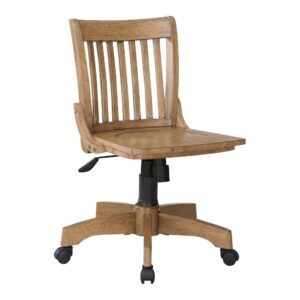 Deluxe Armless Wood Bankers Chair From Office Star
