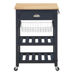 Hampton Kitchen Cart Blue From Office Star