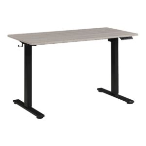 Primo 48"W Sit to Stand Electric Height Adjustable Desk With Light Grey Top From Office Star
