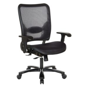 Air Grid Seat and Back Big & Tall Ergonomic Chair with Height Adjustable Lumbar Support