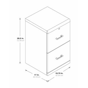 Alpine 2-Drawer Vertical File with Lockdowel™ Fastening System From OSP Home Furnishings