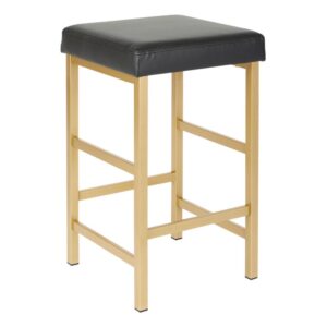 26" Gold Backless Stool From Office Star