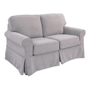 Loveseat with Fog Slip Cover From Office Star