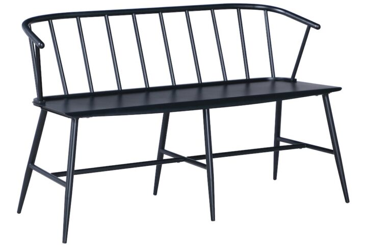 Lincoln All Metal Bench in Black Finish From OSP Home Furnishings