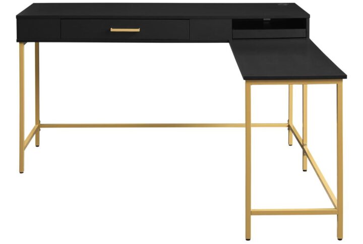 Modern Life Desk in Black From Office Star