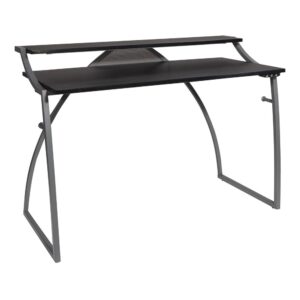 Alpha Battlestation Gaming Desk in Black Finish