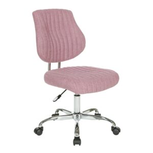 Sunnydale Office Chair in Orchid Fabric with Chrome Base