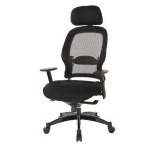 Professional Deluxe Black Breathable Mesh Back Chair From Office Star